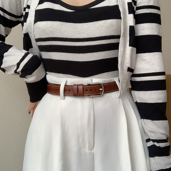 Cureaua din piele negru si maro