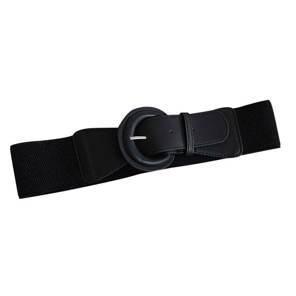 Női széles műbőr öv csattal