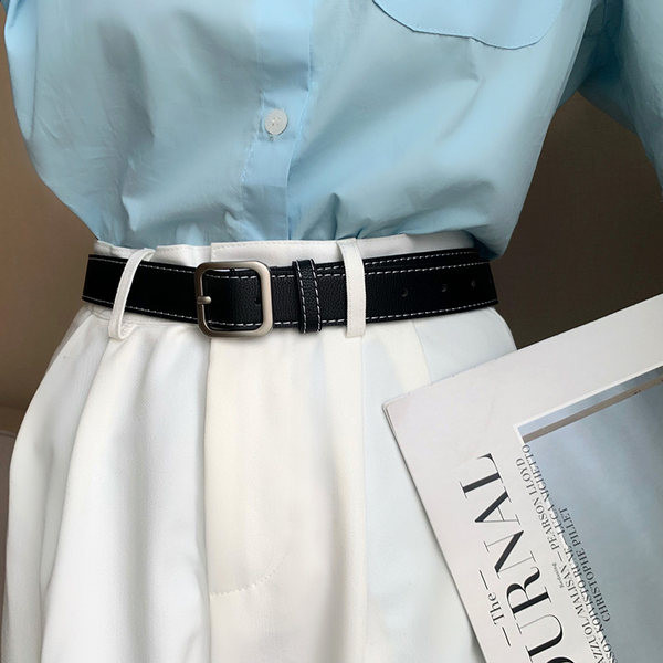 Bőr öv fém díszítéssel több színben