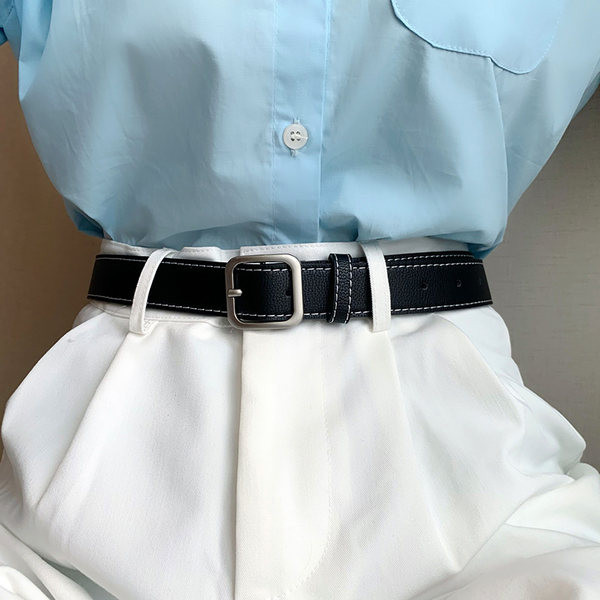 Bőr öv fém díszítéssel több színben