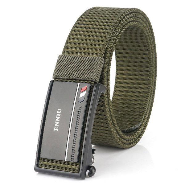 Férfi vászon öv fém csattal