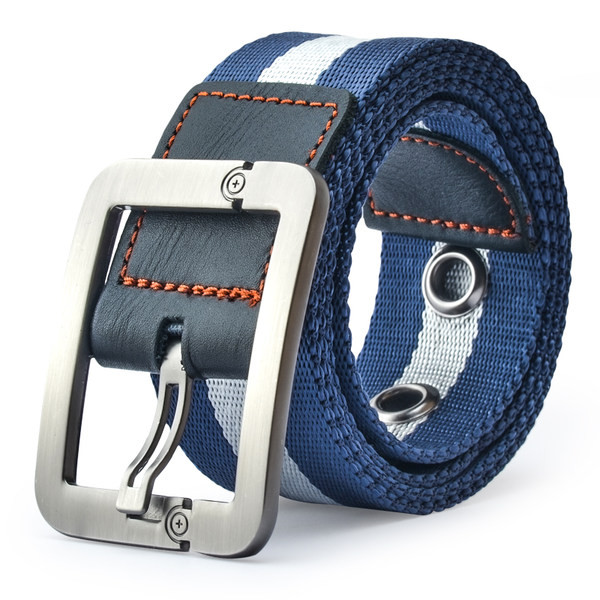 Curea pentru bărbați din material textil cu cataramă pătrată