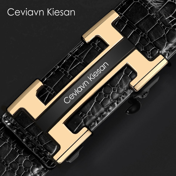 Cureaua eleganta pentru barbati cu imitatie de piele de crocodil