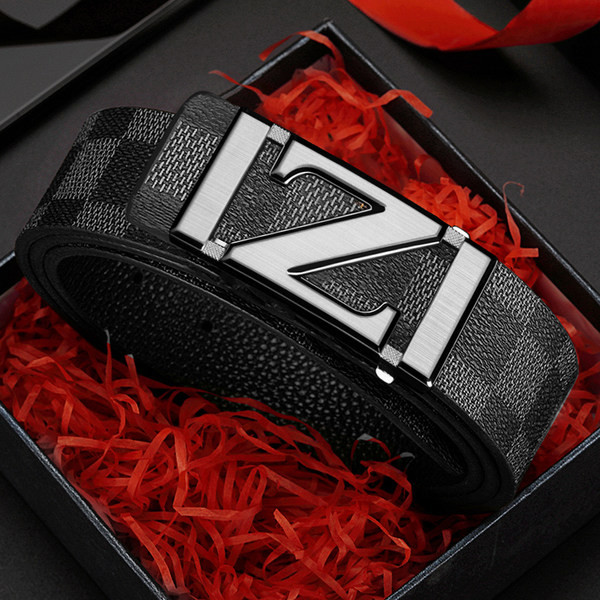 Férfi műbőr öv fém csattal