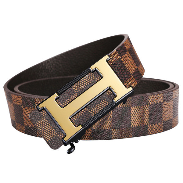 Мъжки модерен колан с метална декорация 