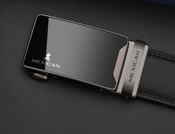 Férfi eco bőr öv fém csattal, két modellben