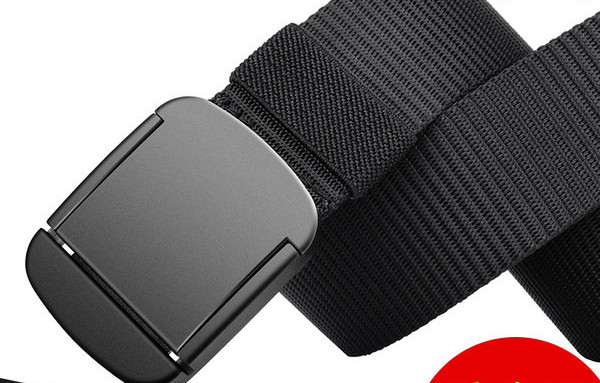 Férfi textil öv fém csattal