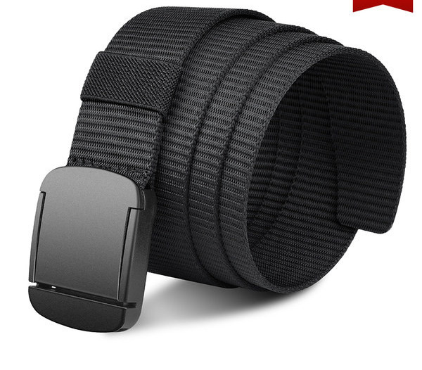 Férfi textil öv fém csattal