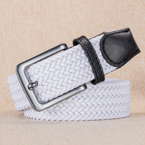 Kötött férfi öv ezüst csattal