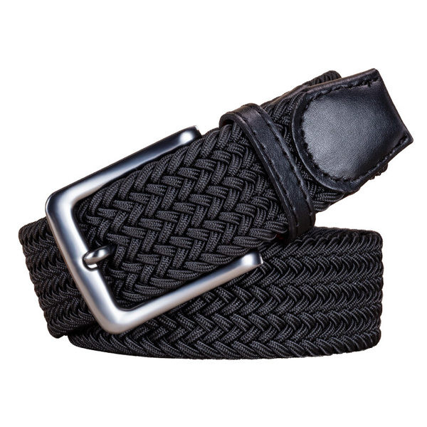 Kötött férfi öv ezüst csattal