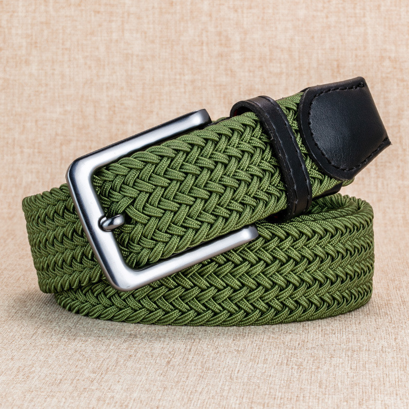 Kötött férfi öv ezüst csattal