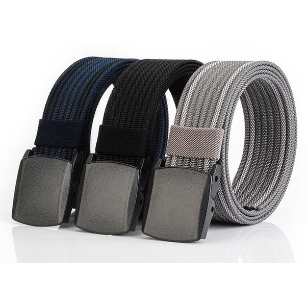 Férfi textil öv fém csattal