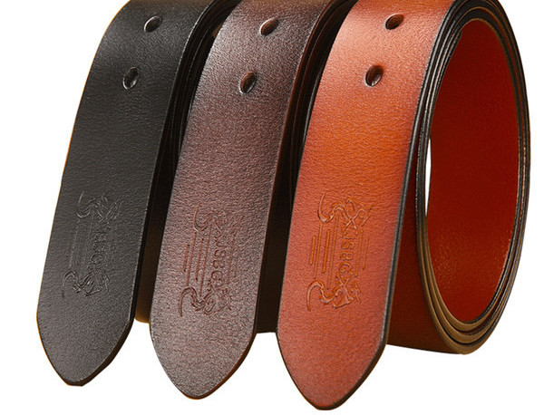 Curea moderna din piele fara catarama - pentru barbati