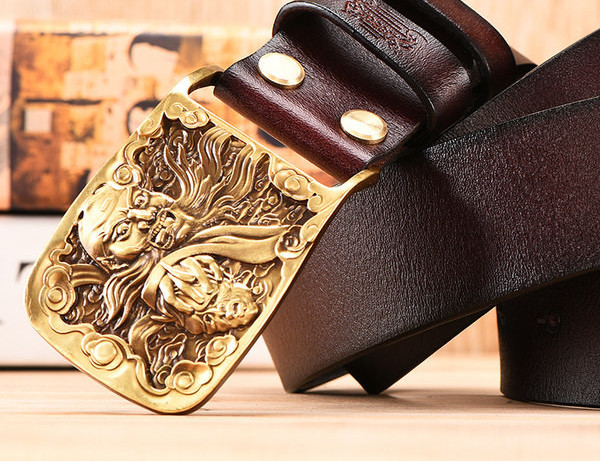 Ādas josta ar metāla apdari - vīriešiem