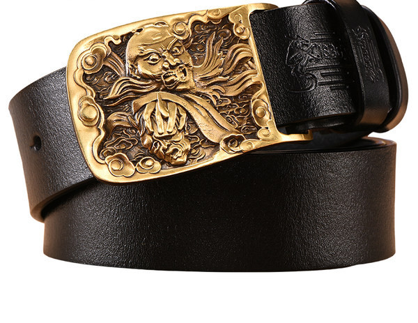 Ādas josta ar metāla apdari - vīriešiem