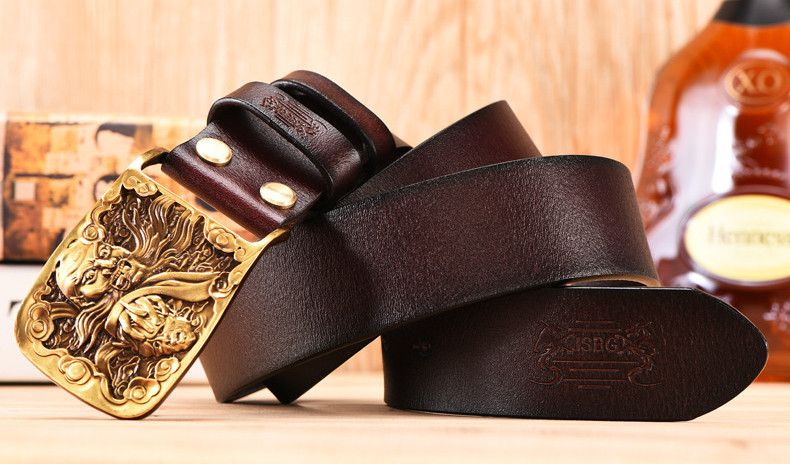 Ādas josta ar metāla apdari - vīriešiem