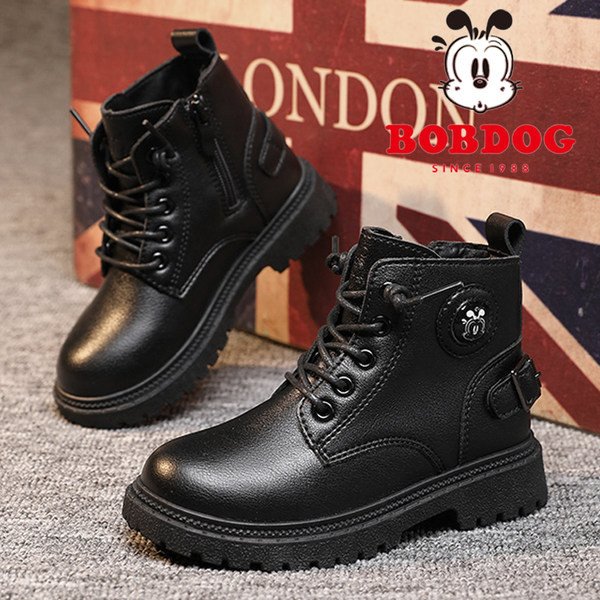 Νέο μοντέλο παιδικές έκο  δερμάτινες μπότες με κορδόνια