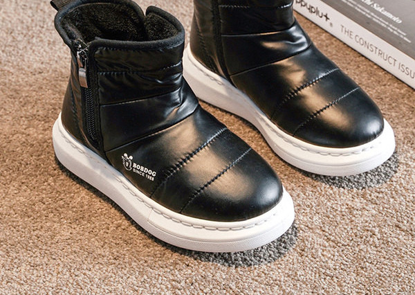 Παιδικά χειμωνιάτικα μποτάκια για κορίτσια με επιγραφή και φερμουάρ