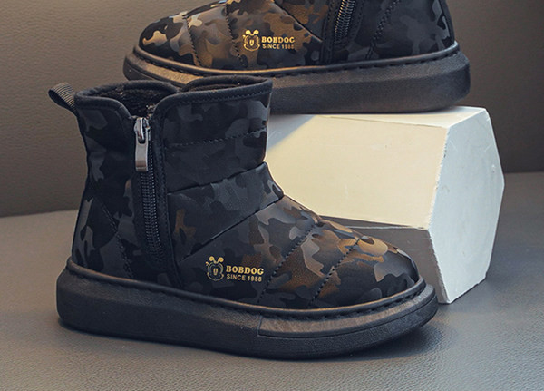 Παιδικά χειμωνιάτικα μποτάκια για κορίτσια με επιγραφή και φερμουάρ