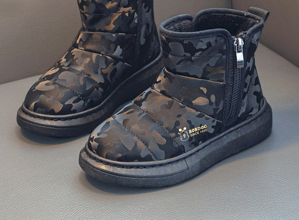 Παιδικά χειμωνιάτικα μποτάκια για κορίτσια με επιγραφή και φερμουάρ