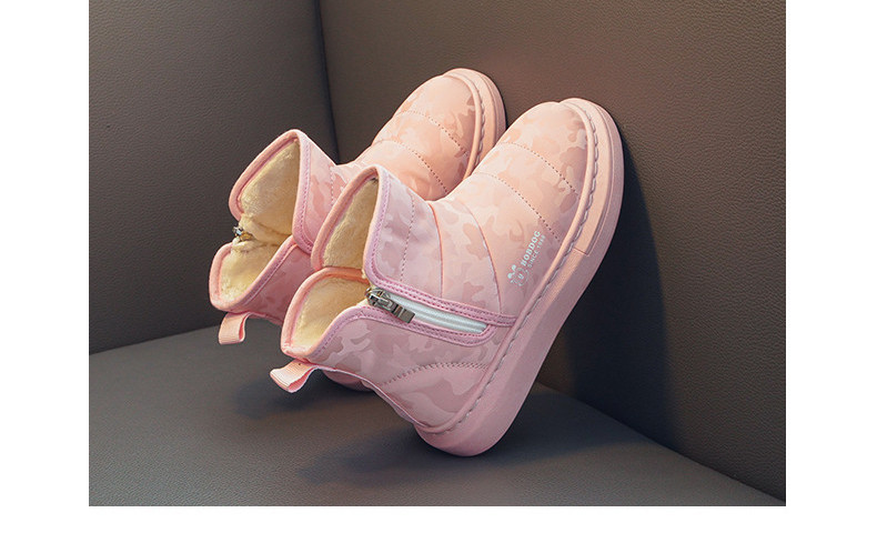 Παιδικά χειμωνιάτικα μποτάκια για κορίτσια με επιγραφή και φερμουάρ