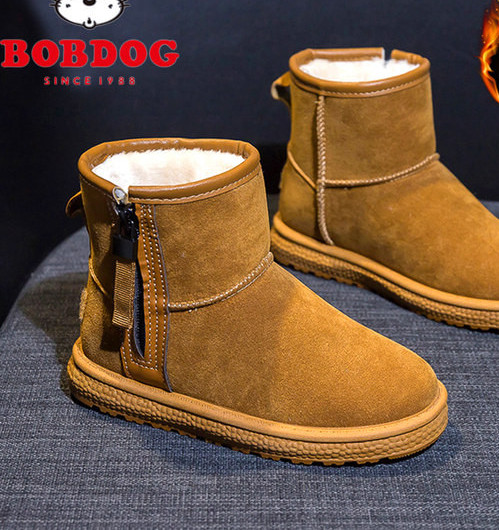 Μποτάκια σουέντ με πούπουλο και φερμουάρ σε πολλά χρώματα