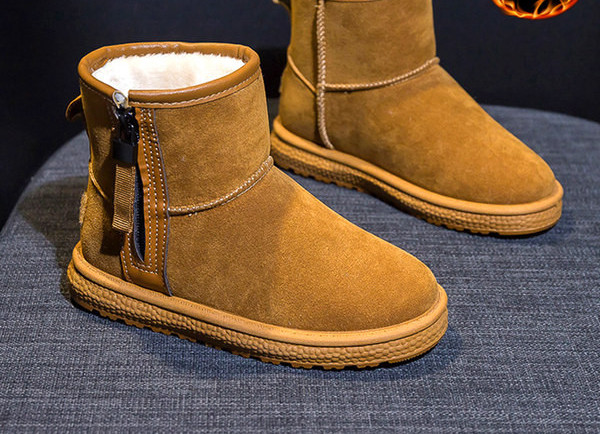 Παιδικά σουέτ μποτάκια με φερμουάρ