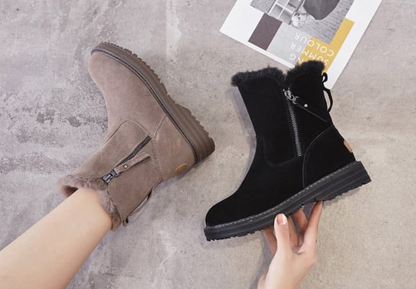 Μοντέρνα παιδικά μποτάκια από οικολογικό καστόρι με φερμουάρ