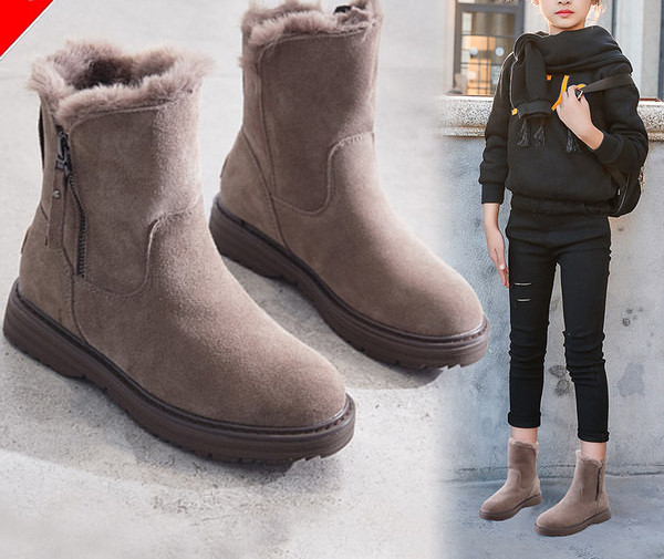 Μοντέρνα παιδικά μποτάκια από οικολογικό καστόρι με φερμουάρ