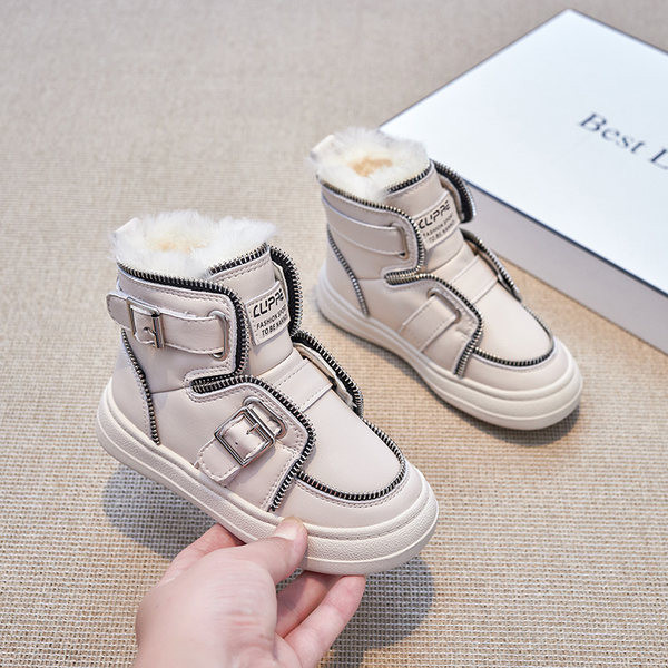 Cizme de iarnă pentru copii cu căptușeală groasă și caldă