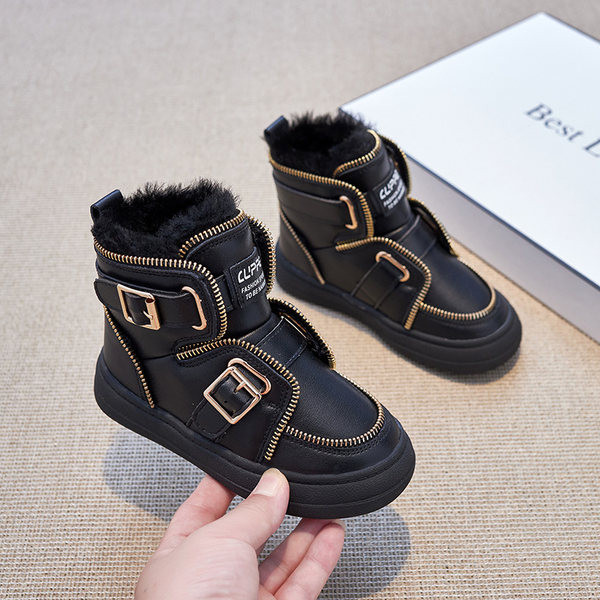 Cizme de iarnă pentru copii cu căptușeală groasă și caldă
