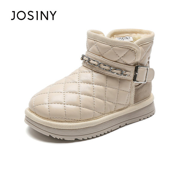 Cizme pentru copii cu cataramă și talpă plată - două culori