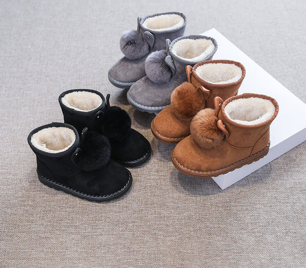 Παιδικά χειμωνιάτικα μποτάκια από eco suede με πούπουλο