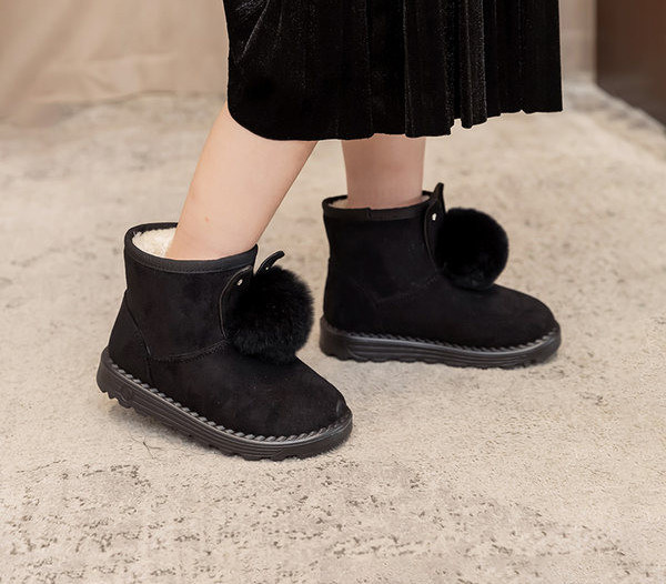 Παιδικά χειμωνιάτικα μποτάκια από eco suede με πούπουλο