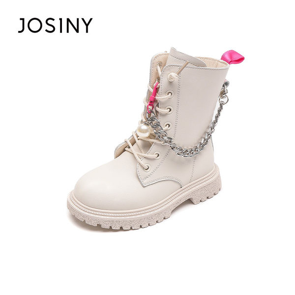 Μοντέρνα παιδικά μποτάκια με μεταλλική αλυσίδα