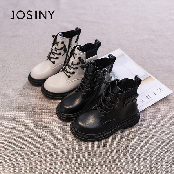 Bērnu ziemas zābaki no eko ādas meitenēm