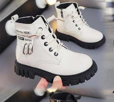 Παιδικά έκο δερμάτινα μποτάκια με φερμουάρ για κορίτσια και αγόρια