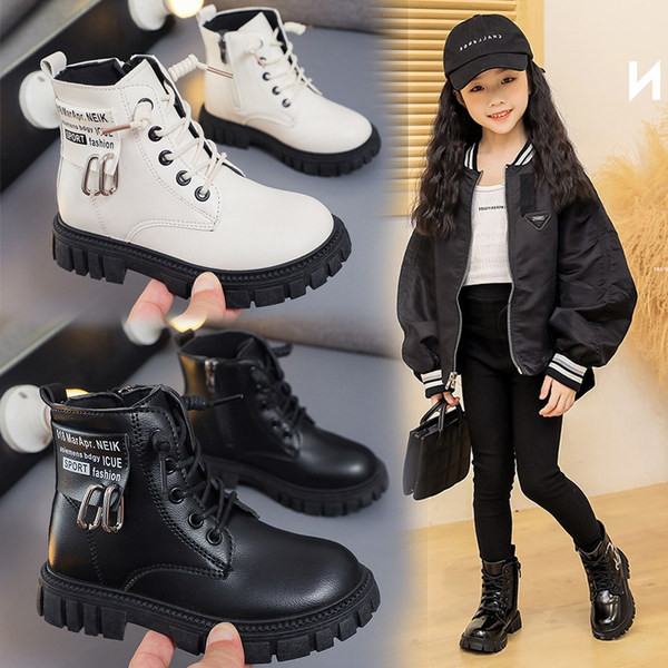 Παιδικά έκο δερμάτινα μποτάκια με φερμουάρ για κορίτσια και αγόρια