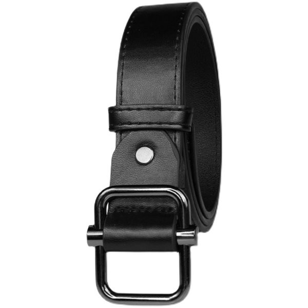 Fekete férfi öv fém csattal
