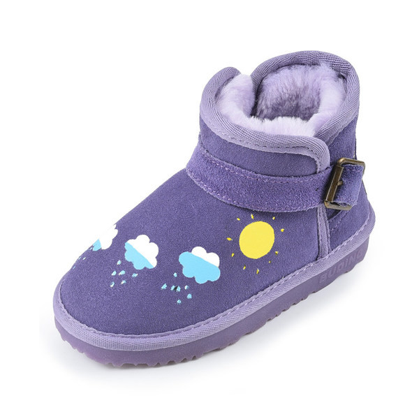 Μοντέρνα παιδικά μποτάκια από eco suede με απλικέ