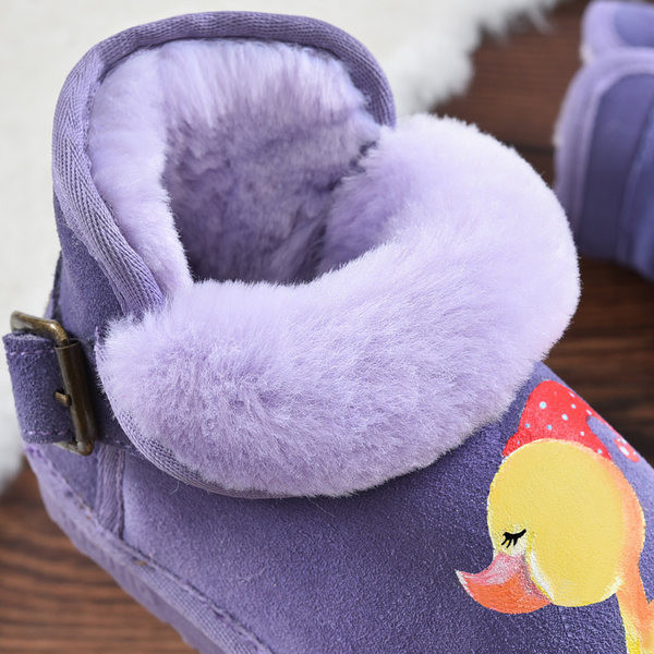 Μοντέρνα παιδικά μποτάκια από eco suede με απλικέ