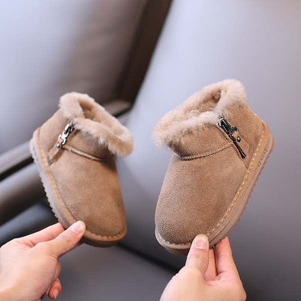 Παιδικά μοντέρνα οικολογικά καστόρινα μποτάκια με φερμουάρ και απαλή φόδρα