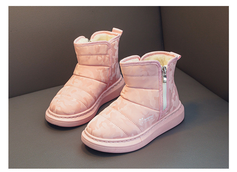 Παιδικά μποτάκια με φερμουάρ και ζεστή φόδρα για κορίτσια και αγόρια