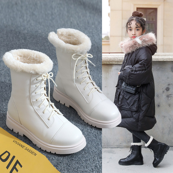 Νέο μοντέλο έκο δερμάτινες μπότες με πουπουλένια φόδρα