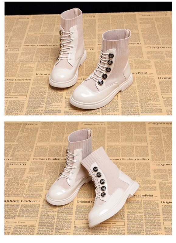 Παιδικά κομψά μποτάκια χωρίς κούμπωμα με επίπεδη σόλα