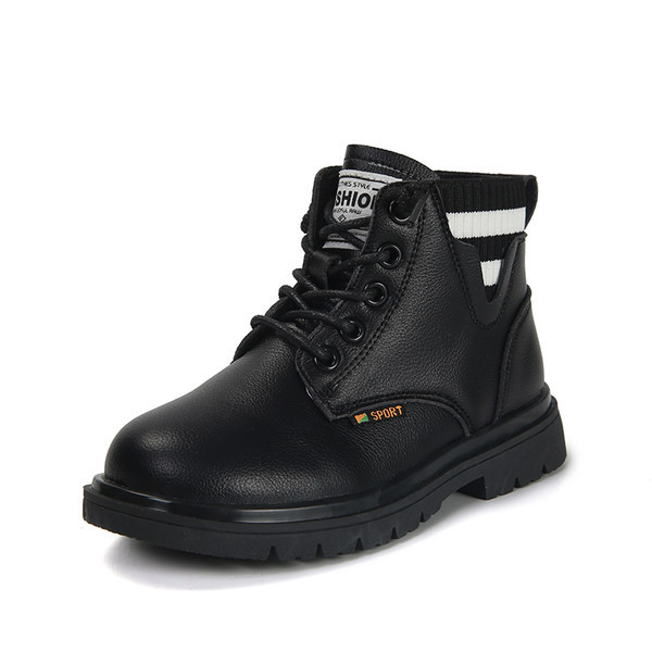 Παιδικά έκο δερμάτινα μποτάκια σε τρία χρώματα με κορδόνια