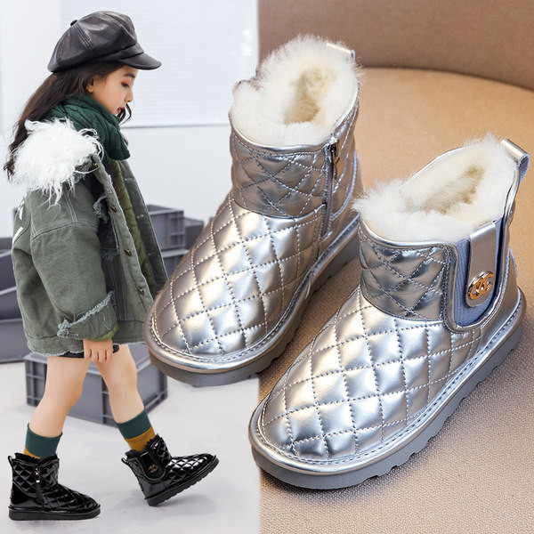 Παιδικά μποτάκια με ζεστή φόδρα και επίπεδη σόλα