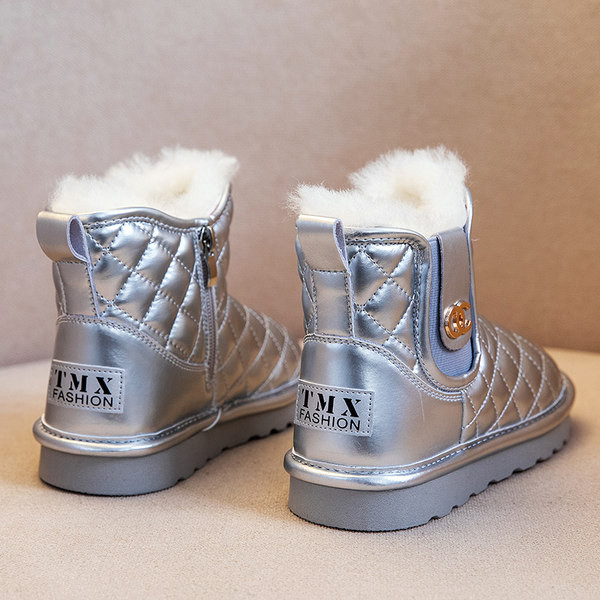 Παιδικά μποτάκια με ζεστή φόδρα και επίπεδη σόλα
