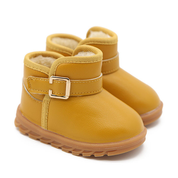 Παιδικά έκο δερμάτινα μποτάκια με αγκράφα για κορίτσια