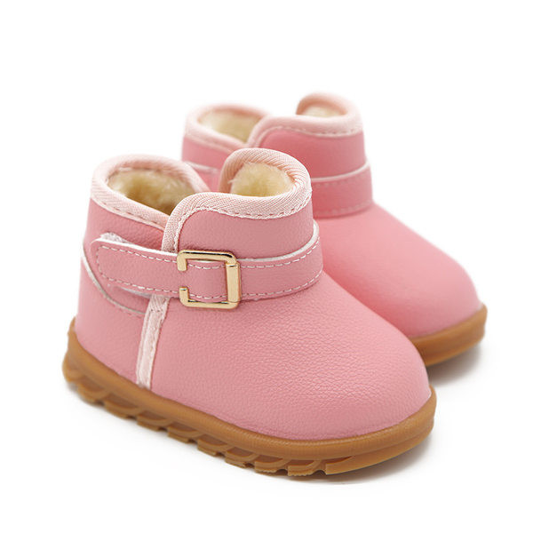 Παιδικά έκο δερμάτινα μποτάκια με αγκράφα για κορίτσια